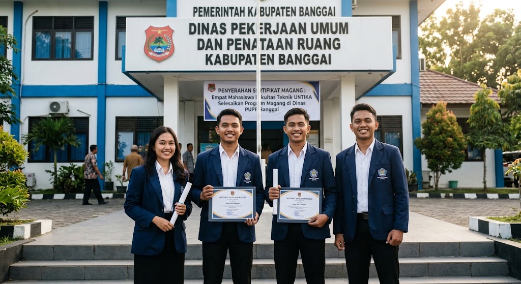 Empat Mahasiswa Selesaikan Program Magang di PUPR